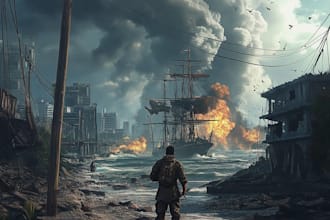 design 2d game concept art background and environment