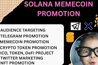 do solana memecoin promotion telegram and twitter promotion memecoin marketing