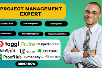 setup mondaycrm quire liquid planner hubspot evernote proofhub airtable toggl