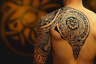 design a polynesian maori tribal tattoo