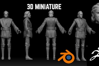 sculpt 3d printable miniatures, models, dnd, warhammer in blender and zbrush