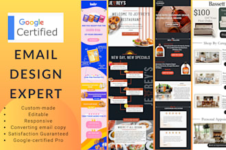 create mailchimp newsletter and email template design