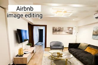 retouch and edit airbnb photos for clean and luxury look