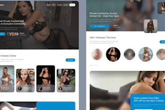 design onlyfans agency website, onlyfans modeling website, management website