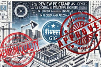 furnish architectural and engineering stamp drawings for city permit and us