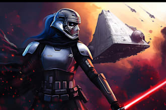 create star wars and sci fi illustration