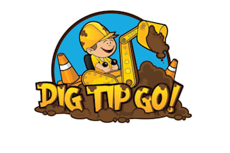 design fun playful kids construction logo