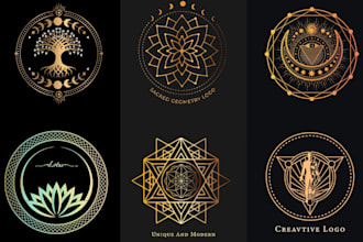 do unique custom sacred geometry,mystical, yoga, holistic, spiritual logo design