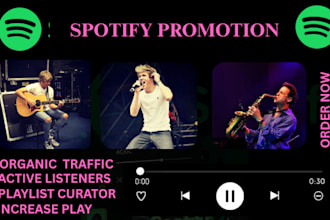 do viral organic spotify music podcast music promotion playlist curators