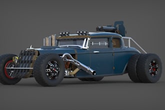 model 3d vehicle military tank car parts prototypes automobiles model in blender