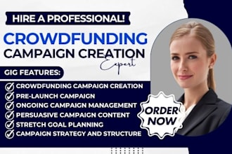 crowdfunding campaign creation for kickstarter, indiegogo and gofundme campaign