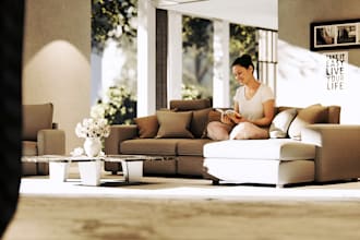 design ultra realistic interior 3d renders