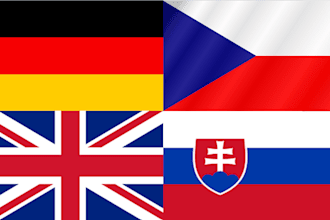 translate your text into english, german, slovak or czech