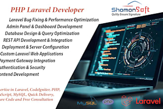 develop and fix laravel, codeigniter website with passion
