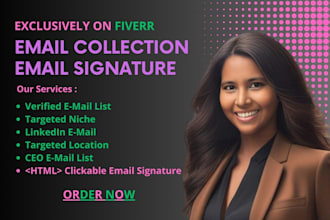 provide targeted email list from any niche or country