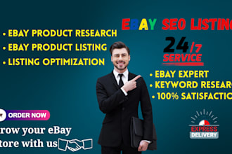 do ebay product research, ebay product listing, SEO listing, keyword research