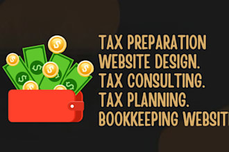 build tax accountant website, cpa, bookkeeping, accounting and finance website