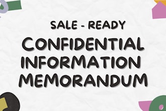 create a professional confidential information memorandum for business sale