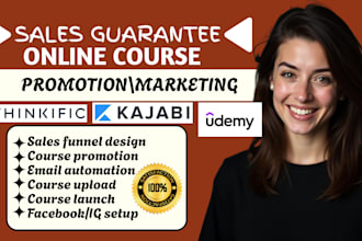 do udemy course marketing and kajabi sales funnel set up for more sales