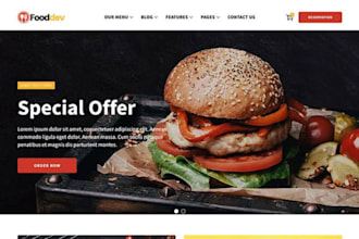restaurant website food catering website food cafe website food truck website