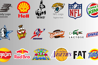 make custom nba, mbl, nfl, parody logo with your name or brand