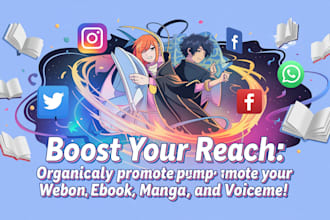 organically promote your webtoon, manga, voyceme to active audience