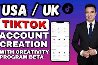 create USA tiktok account, UK tiktok account tiktok creativity program beta