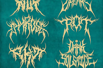 do a metal,hardcore,heavy metal, black metal band logo