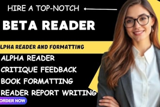 beta read your book and offer inline feedback and provide a reader report