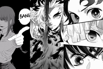 draw manga art, webtoon, illustration,  comic manga, manga