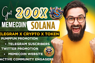 do memecoin promotion solana memecoin marketing telegram promotion crypto pr