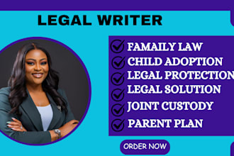 write professional legal content on parenting plans, divorce, and family law