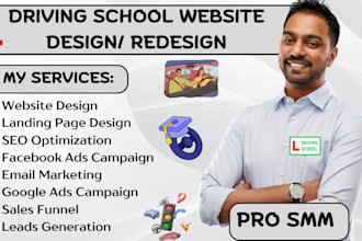 driving school website driving school landing page driving school redesign