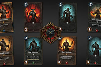 do custom card game design illustration tarot  playing cards