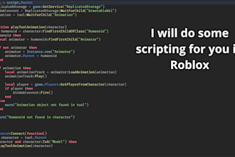 be your roblox scripter