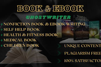 ghostwrite non fiction book, ebook ghostwriter, book writer, self help writer