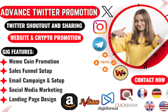 twitter shoutout sharing to 90m biz website ig memecoin fb x crypto UK USA