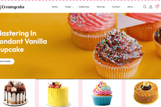 design money making pastries shopify burger cake store ice cream bakery website
