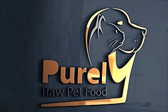 make a modern, minimalist, pet, dog, cat, animal logo and any graphics design