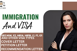 do USA immigration visa cover letter, petition letter for eb2 niw, e2, o1, f1,l1
