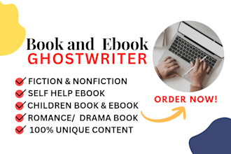 be your ghostwriter for fiction and nonfiction ebooks and books