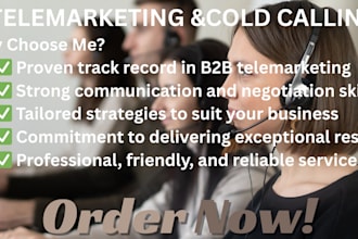cold calling, appointment setting and telemarketing