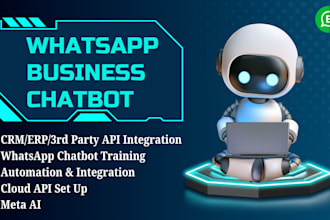 setup whatsapp business api integration auto reply bot, meta ai, bot automation