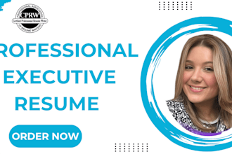 write executive resume and cover letter for senior director CEO roles