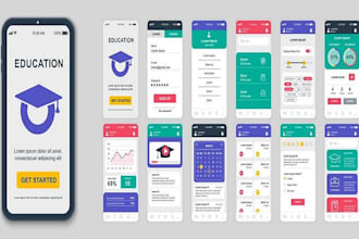 do mobile app educational learning app kids course UI UX design app