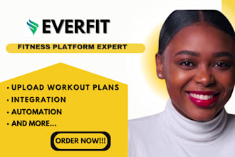 upload workouts, recipes to everfit, trainerize truecoach and other fitness apps