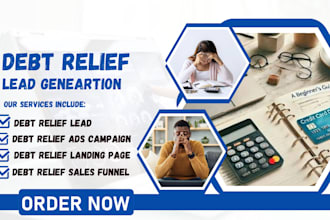 design debt relief landing page debt relief website for debt relief leads