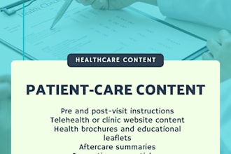 write patient education content for your practice