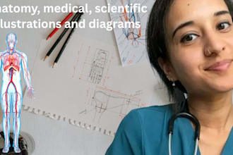 tackle anatomy, medical, scientific illustrations and diagrams
