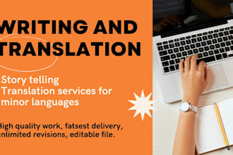 do writing and translation on any language